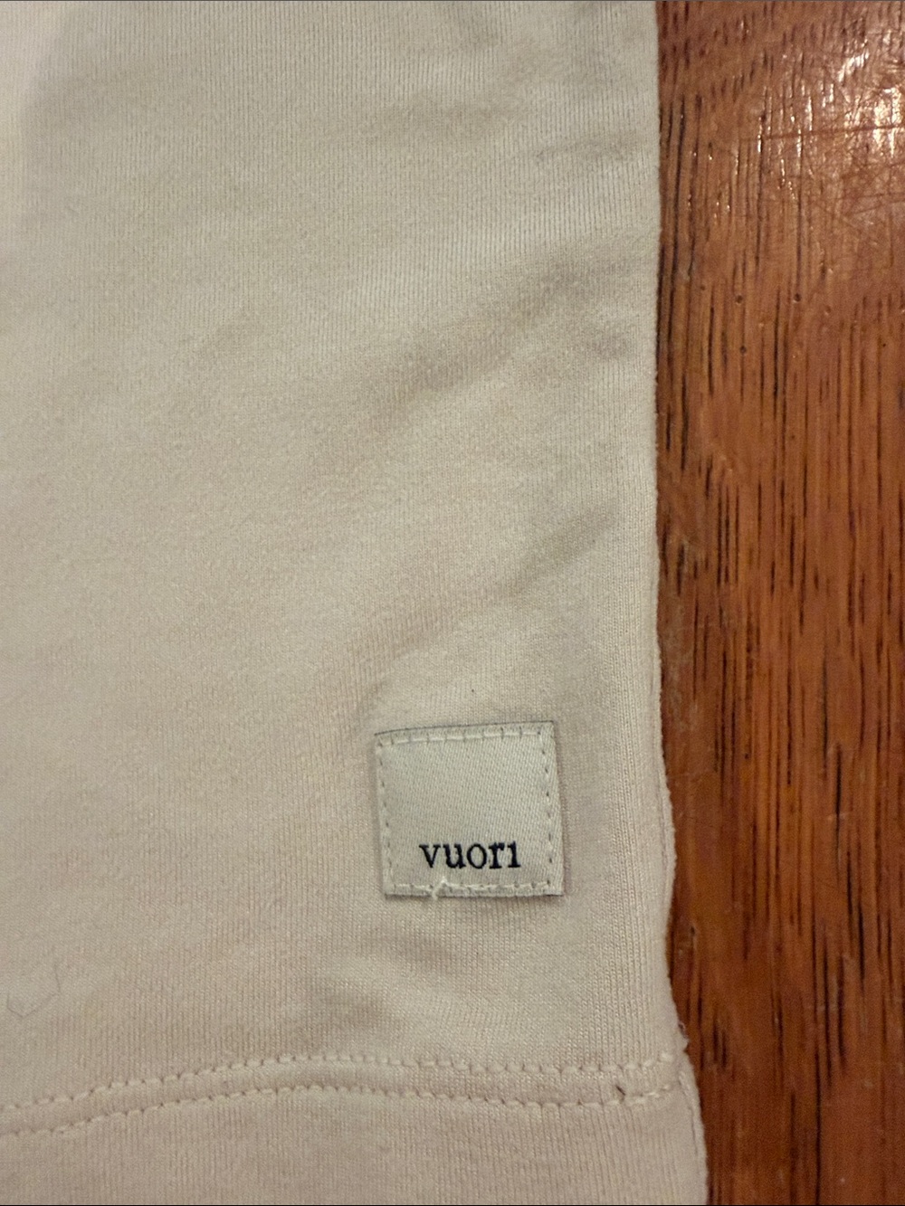Vuori Cream Ribbed Scoop Crop Tank - Picture 3 of 4